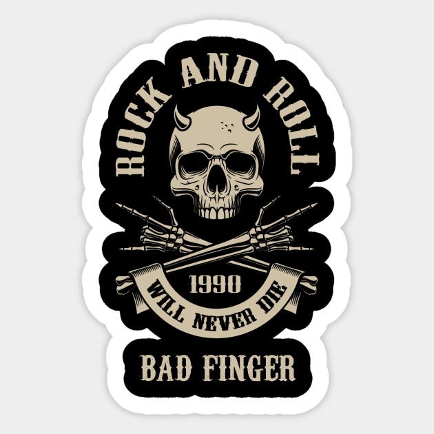 Never Die Finger Sticker by Pantat Kering